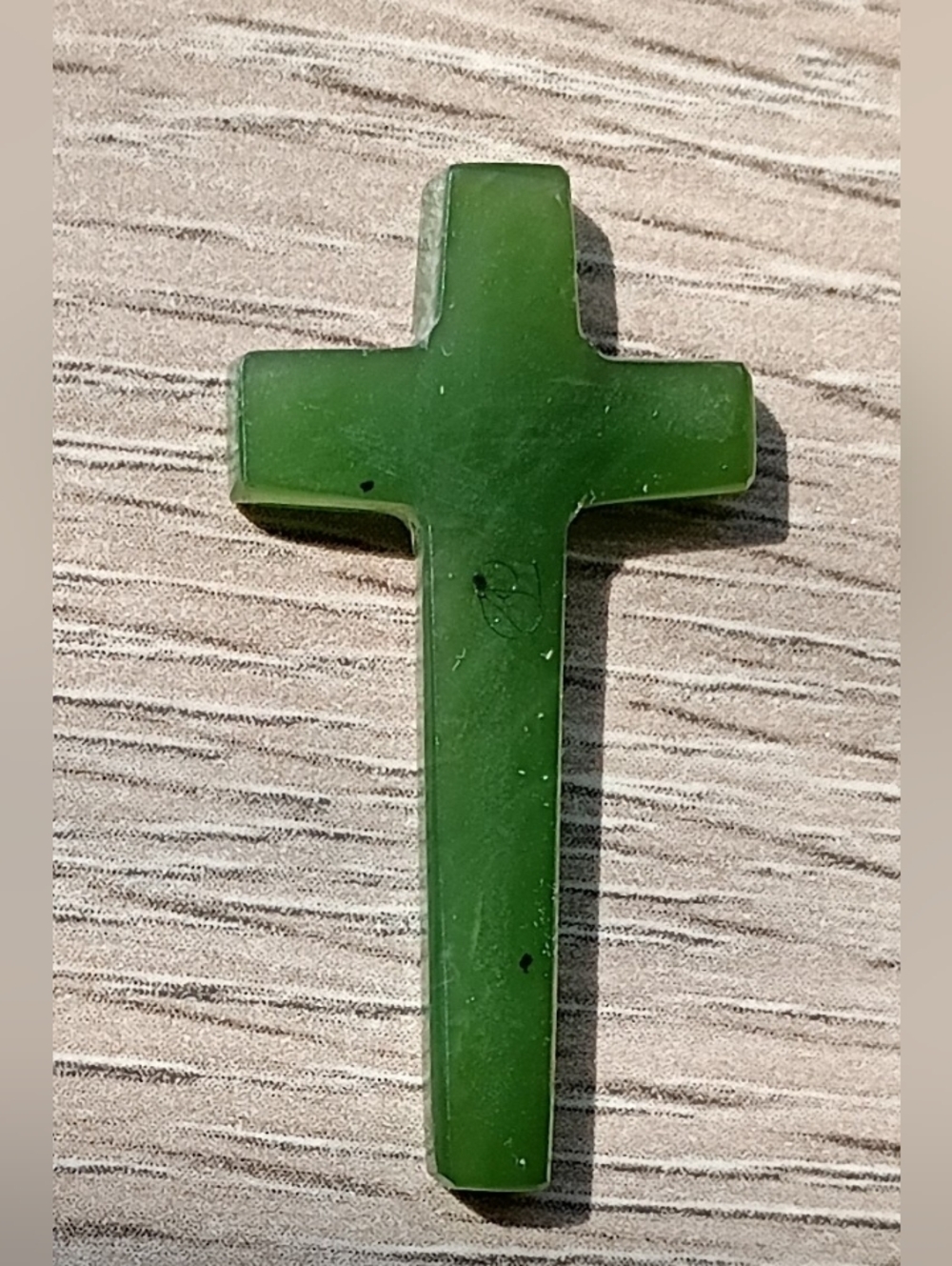 Natural Jade Gemstone Cross For Pendant 1.5" Jewelry Gemstone Jesus